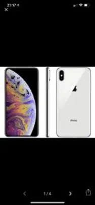 [Clube da Lu] iPhone XS Max Apple 64GB Prata 4G Tela 6,5” Retina - Câmera Dupla 12MP + Selfie 7MP iOS 12