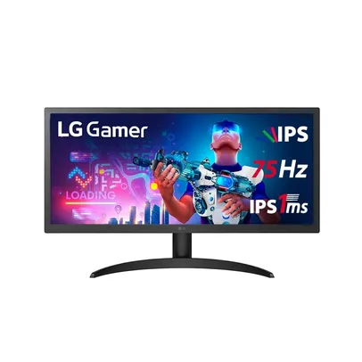 [1a Compra R$677] Monitor Gamer LG UltraWide 25.7 IPS Full HD 2560x1080 75hz 1ms HDMI Freesync - 26WQ500