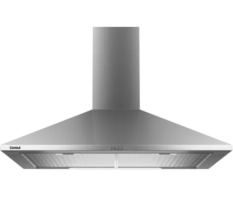 Coifa de Parede Consul 60 cm Inox piramidal 4 bocas com duplo filtro - CA060BR