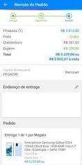 [cliente ouro+app Magalu] Smartphone Samsung Galaxy S20+ 128GB Cloud Blue - 8GB RAM Tela 6,7” - R$3.003