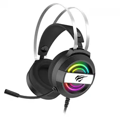 Headset Gamer Havit, 3,5mm e USB, RGB, Black, H2026D