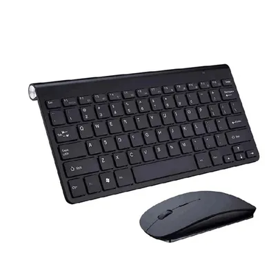 (Internacional | selecionados) Kit Teclado Sem Fio K1088 Ultra Fino 2.4ghz + Mouse Sem Fio | R$27