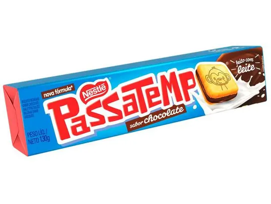 Biscoito Recheado Chocolate Passatempo 130g | R$0,36