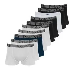 Kit Com 10 Cuecas Boxer De Cotton 3 0 Polo Match