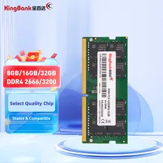 [R$ 42 C. Nova] Memória Ram DDR4 Notebook kignbank 8GB 3200MHz