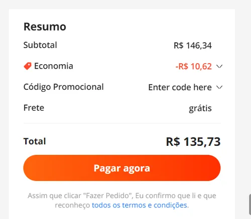 Imagem na descrição da promoção