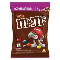 M&M's Pacote 1kg - Confeito De Chocolate Ao Leite