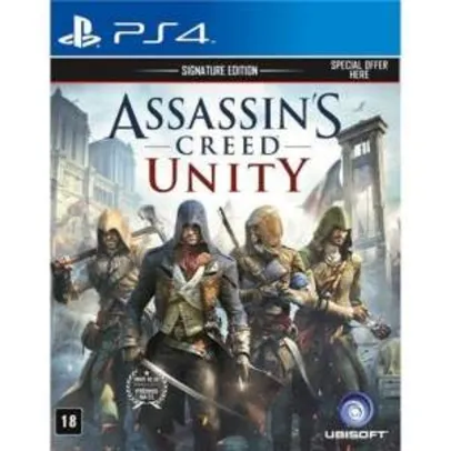 Saindo por R$ 50: [Casas Bahia]  Jogo Assassin's Creed Unity Signature Edition - PS4 (RETIRAR NA LOJA FÍSICA) por R$ 50 | Pelando