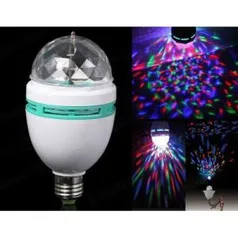 Lâmpada LED colorido giratória Festa R$9,99 (AME +0,50) [PRIME]