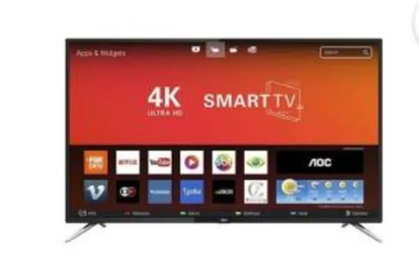 [Cartão Americanas] Smart TV 55'' AOC Le55u7970s Ultra HD 4k Uhd Conversor Digital 4 HDMI 2 USB Wi-Fi 60hz - R$2249