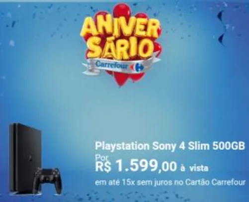 Console Playstation 4 Slim 500GB (10x sem juros)