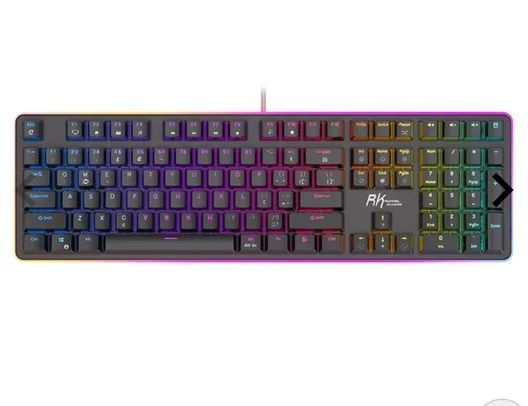 Teclado Mecanico Gamer Royal Kludge RK918, RGB, Switch Blue, Preto, RK918-BLAC-Q