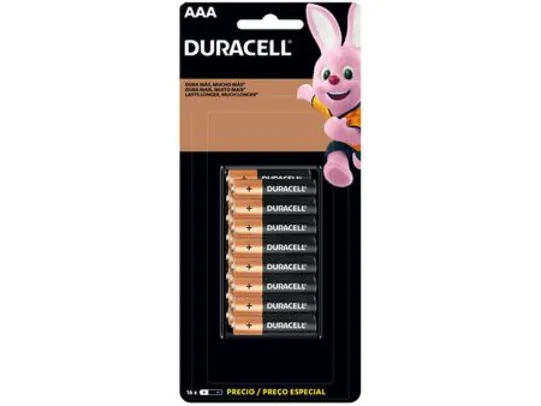 Pilha Alcalina AAA Palito 5005756 Duracell 16 Unidades