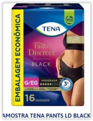 Amostra da Calcinha Descartável Tena Pants Black Discreet