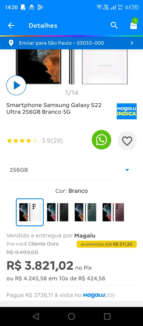 Imagem na descrição da promoção