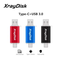 Pen Drive Xraydisk USB 3.0 Tipo C 256GB 2 em 1 OTG