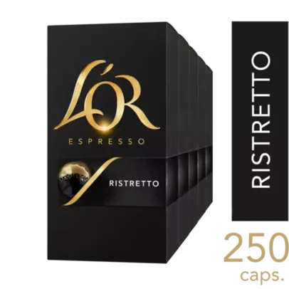 Kit 250 Cápsulas Café L OR Ristretto