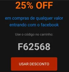 [Facebook] 25% OFF no Peixe Urbano - Compras de qualquer valor