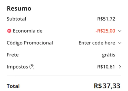 Imagem na descrição da promoção