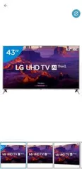 Smart TV 43 LG Ultra HD 4K 43UJ6565 HDR Ativo Wi-Fi webOS 3.5 Bluetooth 4 HDMI 2 USB