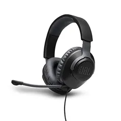 Fones de ouvido para jogos JBL Quantum 100 com fio, Preto, Large