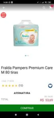 Fraldas Pampers Premium Care | R$54