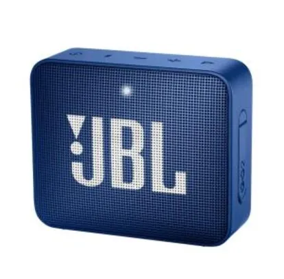 Caixa de Som Portátil JBL Go 2 Azul IPX7 Bluetooth 3W RMS JBLGO2BLUBR (frete grátis pelo app)