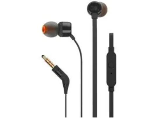 Fone de Ouvido Intra Auricular JBL - com Cabo P2 T110