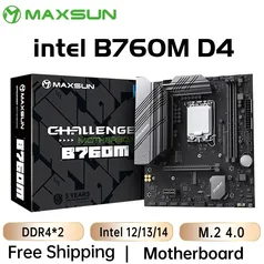 [BR/APP]  Placa mãe B760M D4 Maxsun Challenger, DDR4, LGA 1700 