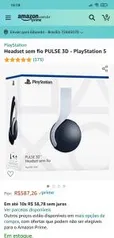 [PRIME] Headset sem fio Pulse 3D PS5 | R$ 588