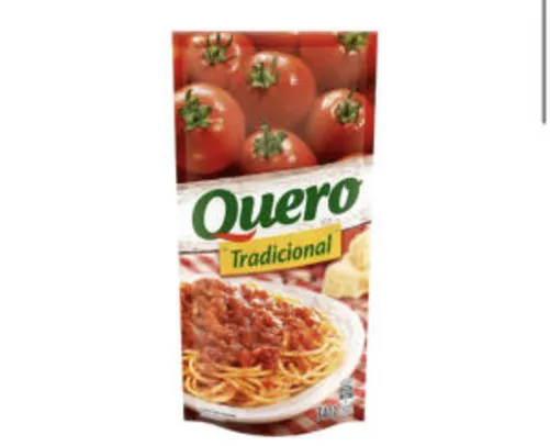 [APP + Magalupay] Molho de Tomate Tradicional Quero - 340g | R$ 0,88