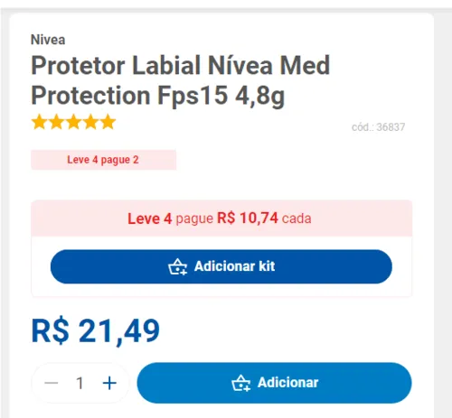 Imagem na descrição da promoção