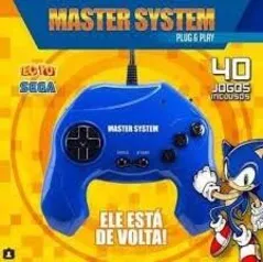 Master system plug and play - Tectoy com 40 jogos na memória R$70 off