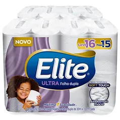 [REC] Papel Higiênico Elite Dualette Folha Dupla Ultra, 16 rolos