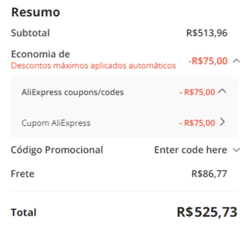 Imagem na descrição da promoção