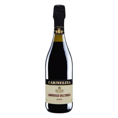 [Compre9 / Cartão Mp] Vinho Italiano Tinto Suave Rosso Carmelina Lambrusco Dell'Emilia Garrafa 750ml