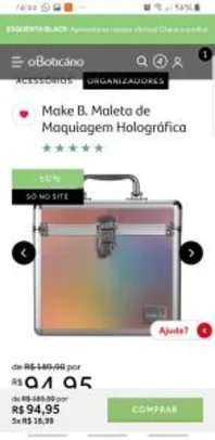 Make B. Maleta de Maquiagem Holográfica R$ 81