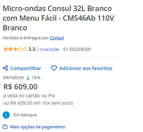 Imagem na descrição da promoção