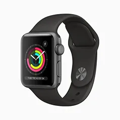 [PRIME]Apple Watch Series 3 (GPS), Caixa em alumínio cinza espacial de 42 mm com Pulseira esportiva preta