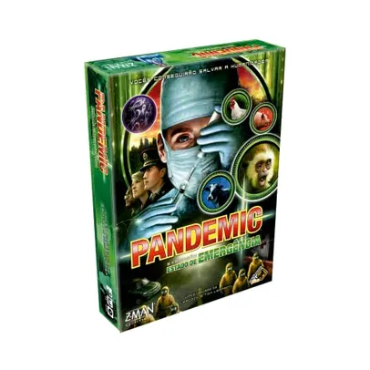 Galápagos, Pandemic: Estado de Emergência (Expansão), Jogo de Tabuleiro Cooperativo, 2 a 4 jogadores, 30-60 min