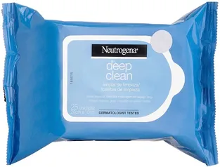 Lenços Demaquilantes Deep Clean, Neutrogena, 25 Unidades | R$ 11