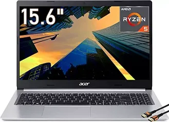  Acer Aspire 5 15,6" FHD IPS 6-Core AMD Ryzen 5 5500U WiFi 6 teclado retroiluminado até 11 H bateria