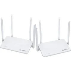 [AME R$ 199 / AME SC 139] Kit com 2 Roteador Mesh Wi-Fi Giga Positivo Cobertura de 400m / 128 Dispositivos