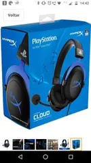 HyperX Gaming Headset Cloud Blue - Oficialmente licensiado para PS4