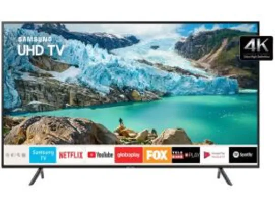 Smart TV 4K LED 75” Samsung UN75RU7100 Wi-Fi - HDR Conversor Digital 3 HDMI 2 USB | R$6.209