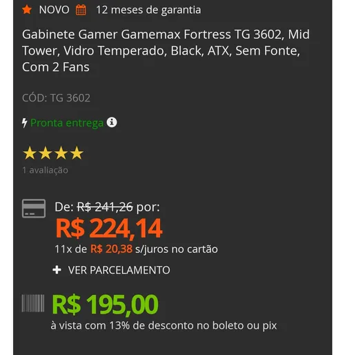 Imagem na descrição da promoção