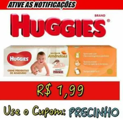 Creme Preventino De Assaduras Huggies Com Óleo De Amêndoas - 80g - R$2