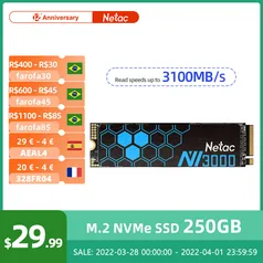 SSD Netac M2  NVMe 500gb 2280 PCIe NV3000