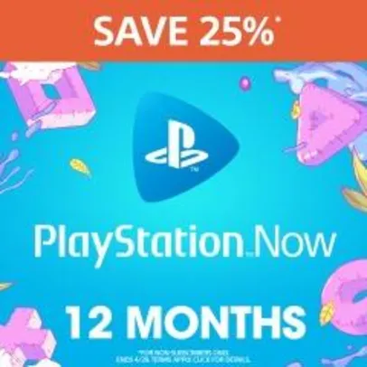 [EUA] PlayStation Now: 12- meses - $ 44,99 [25% OFF]