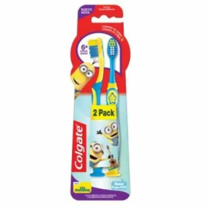 Escova dental infantil Colgate Smiles Minions macia - Pack com 2 unidades - R$6,60